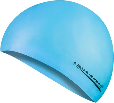 Шапочка для плавания AQUA SPEED Smart, силиконовая, голубая, универсальный размер OSFM (103-02)