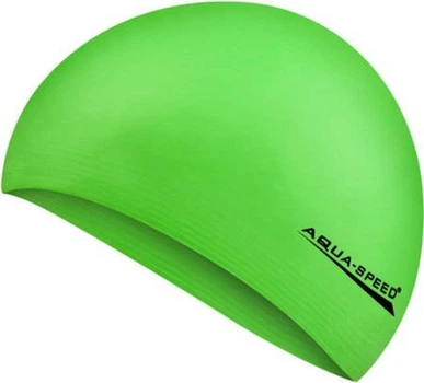 Шапочка для плавания AQUA SPEED Soft Latex, латексна, зеленая, универсальный размер OSFM (122-04)