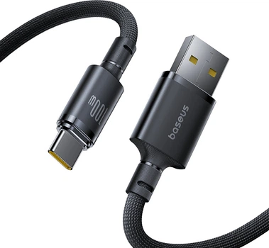Кабель Baseus New Braided Fast Charging Cable USB-A to USB-C 100W/7.5W 1 м Cosmic Black (E0426W01)
