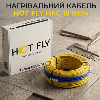 Двухжильный нагревательный кабель HOT FLY HFC 18 Вт/м для теплого пола 2430 Вт.