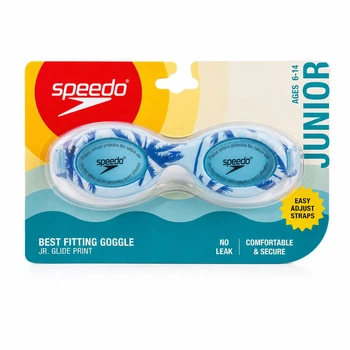Окуляри для плавання Speedo для дітей, сині, вік 6-14 років, з принтом