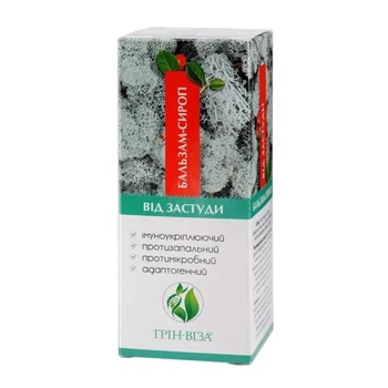 Противопростудное средство Green Visa Бальзам-сироп От простуды 200 мл /40 servings/