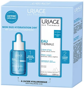 Zestaw do pielęgnacji twarzy Uriage Eau Thermale My 24H Hydration Duo Serum Booster z Kwasem Hialuronowym 30 ml + Krem Nawilżający 40 ml (3661434009891)