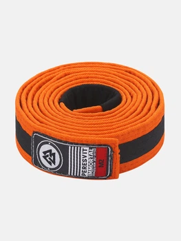 Детский пояс для БЖЖ Kids BJJ Gi Belt Orange Black Stripe M4 Цвет Оранжевый (501280-963-M4)