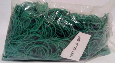 Банковские резинки, Plast, №50, зеленые, 1,5 мм, диаметр 50 мм, 1 кг, для упаковки и вязания зелени