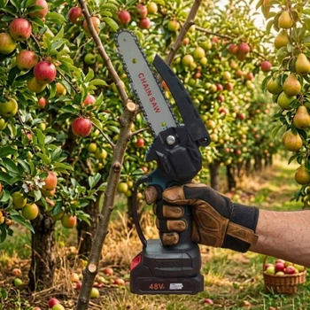 Безщіткова акумуляторна ланцюгова мініпила 6 inch Electric SAW у кейсі/2 акумулятори + окуляри (22534)
