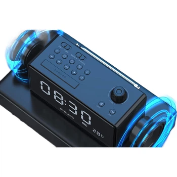 Настольная колонка PHILIPS TAR3578 с Bluetooth, будильником и радио для пожилых людей, портативный многофункциональный прикроватный плеер с белым динамиком.