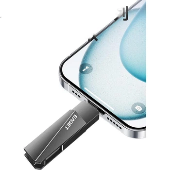 USB-флеш-накопичувач EAGET 64 ГБ із двома інтерфейсами, портами Type-C та USB 3.2 для телефону та комп'ютера, високошвидкісний, великої ємності для офісу, навчання, використання в автомобілі, CF60, сумісний з Huawei, Xiaomi, Apple