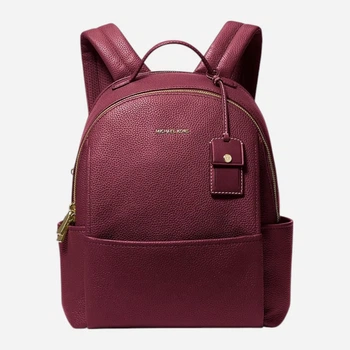 Рюкзак женский из натуральной кожи 8,6 л вмещает формат А4 Michael Kors Sable 477671206 Бордовый (1159862385)
