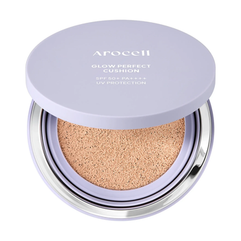 Тональний кушон з ефектом сяйва 21 светлый AROCELL Glow Perfect Cushion SPF50+ PA+++ 15 г