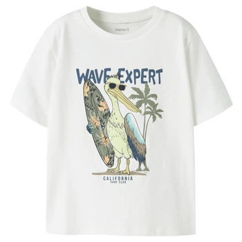Футболка Name it Wave Expert, цвет белый, размер 92 (261.13254708.BWHI)
