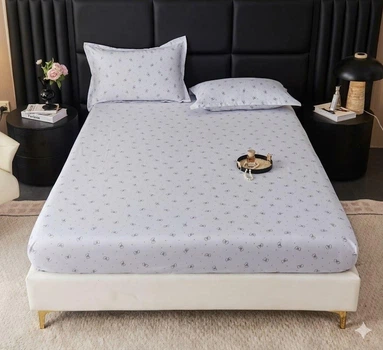 Набор простынь на резинке Colorful Home 180*200 см + 25 см и 2 наволочки 50*70 см поликоттон Бантик