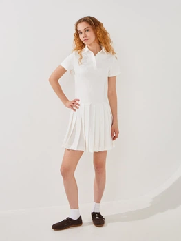 Сукня-поло однотонна жіноча LAWA WTC02496 2XL Молочний shop (2000999610134)