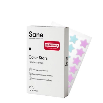 Патчи от прыщей Sane Color Stars 24 шт