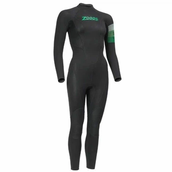 Гидрокостюм для триатлона женский Zoggs Scout Tour FS 2 мм неопреновый для open water L Черно-зеленый (464111.BKGN.L)