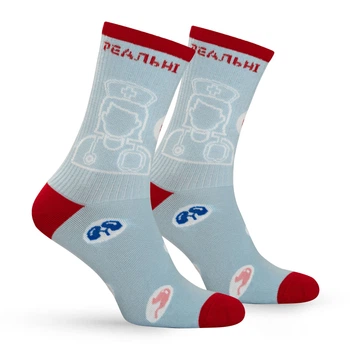 Шкарпетки Premier Socks: "Реальні супергерої", прикольні шкарпетки для лікарів, унісекс, 40-42