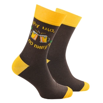 Шкарпетки Premier Socks: “Ну що, по пиву?”, прикольні шкарпетки для чоловіка, чоловічі 43-45