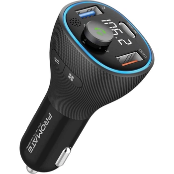 FM-трансмітер Promate PowerTune-38w Чорний