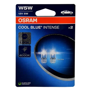 Автолампы накала OSRAM Cool Blue Intense (Next Gen) W5W W2.1x9.5d 5W 12V светло-голубые (2825CBN2BL)