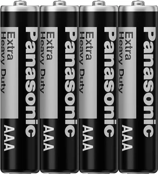 Батарейка Panasonic Extra Heavy Duty вугільно-цинкова AAA(R3) плівка, 4 шт (R03NP/4S)