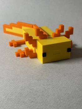 Фигурка Аксолотль Майнкрафт подвижная игрушка 3D печать 8см.
