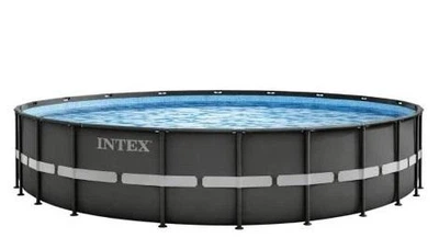 Каркасный бассейн Intex 26340-0 серый круглый на 47241 л из ПВХ и стали 732 х 132 см (9-163-26340-0)