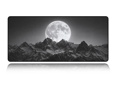 Ігровий килимок для миші WorkPlaceShop Midnight Summit — Desk Mat для клавіатури та миші XXL з горами, велика ігрова поверхня 300х500 мм