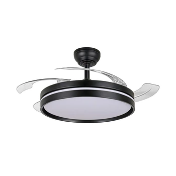 Потолочная LED люстра с вентилятором черная с пультом 60 Вт 3000К/4200К/6000К Sneha (995529)