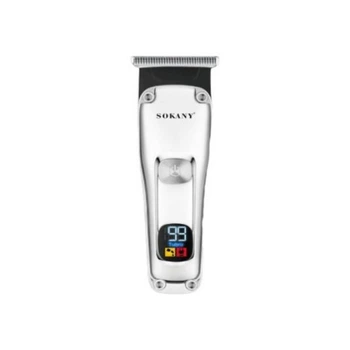 Триммер аккумуляторный с LED-дисплеем и сменными насадками Sokany SK-16064 Серый
