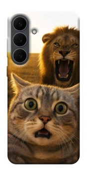 Чохол Demsky Shocked cat and lion для Samsung Galaxy S25 FE