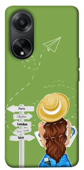 Чохол Demsky Travel girl для Oppo A58 4G