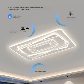 Люстра HD Full-Spectrum LED 186 Вт 105x65 см белая
