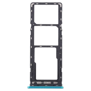 Держатель Sim-карты и карты памяти Infinix Smart 10 /Smart 10 Plus синий Iris Blue на две Sim-карты High Copy