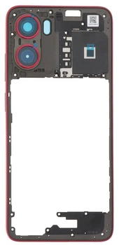 Рамка корпуса Motorola XT2523-3 Moto G05 червона Plum Red + стекло камеры High Copy
