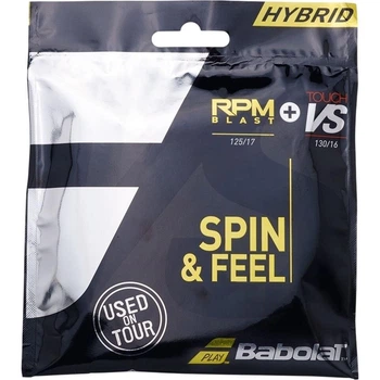 Струна для ракеток для тенісу Babolat HYBRID RPM BLAST 1,25MM + TOUCH VS 1,30MM чорна (2 по 6 метрів) 281037-105