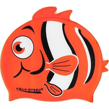 Шапочка для плавания детская Aqua Speed ZOO NEMO оранжево-белая 115-75-nemo