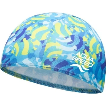 Шапочка для плавания детская Aqua Speed BABY CAP PRINT голубо-сине-желтая 756-02