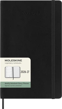 Еженедельник Moleskine 2026-2027 13 х 21 см 96 страниц Мягкая обложка Черный (8056999279820)