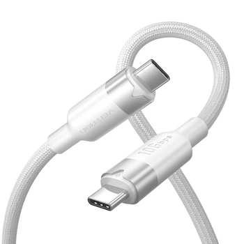 Кабель Vention USB-C - USB-C USB 3.2 Gen 2 100 Вт 10 Гбіт/с 4K 60 Гц 0.5 м Білий (TRGWD)