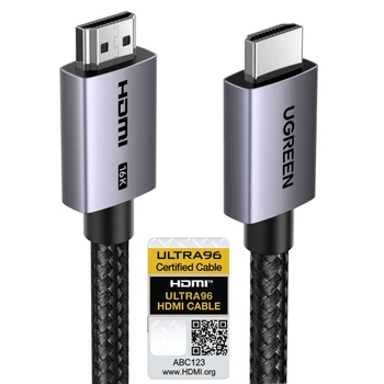Кабель HDMI - HDMI Ugreen HD186 HDMI 2.2 2 м Черный, 16K-60Гц, 8K-240Гц, 4K-480Гц, 96 Гбит/с (65900)
