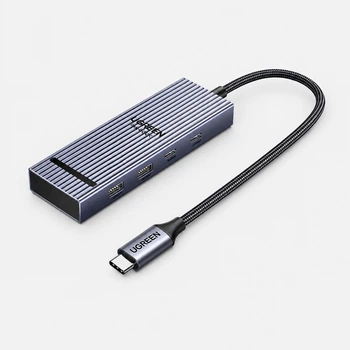 Док-станция USB-C 7 в 1 Ugreen Revodok CM880 40 см HDMI, Type-C 4K 120Hz, PD 100W, 10 Гбит/с Космический серый (85096)