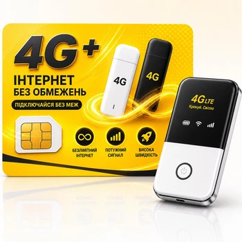 Портативний карманний 4G модем/роутер 4G LTE WiFi M1 з вбудованим акумулятором 3000мАг + безлімітна сімкарта Lifecell