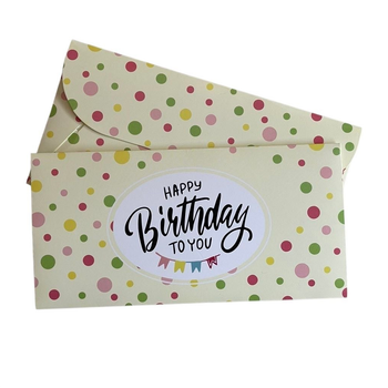 Конверт для денег «Happy Birthday to you!» в цветной горошек