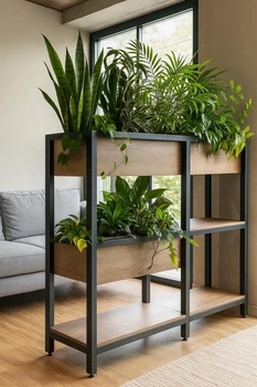 Стелаж полиця під квіти в стилі лофт EcoLoft IN-2898