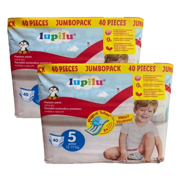 Подгузники-трусики Lupilu Soft Dry 5 (12-17 кг) 80 шт