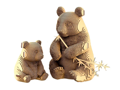 Картонный 3D пазл Panda family, Cartonic, 164 эл.