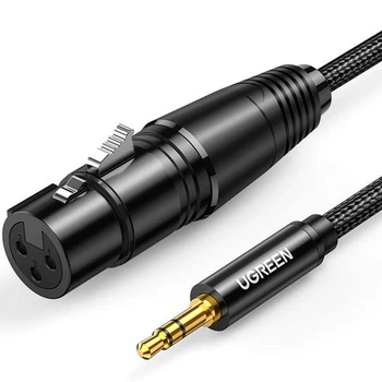 Кабель UGREEN AV182 3.5mm Male to XLR Female 2m Black (20244)