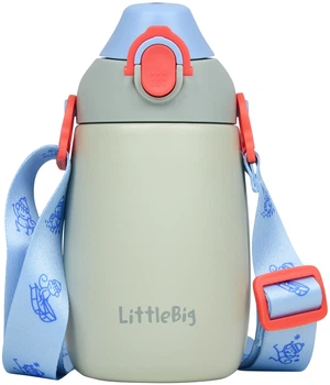 Термочашка для детей Uzspace LittleBig rebel 350 мл серая 4020