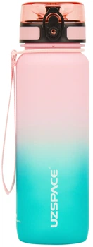 Пляшка для води Uzspace Frosted 800 мл рожева з блакитним 3053