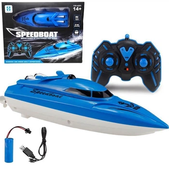 Швидкісний катер на радіокеруванні Speedboat дитячий човен на акумуляторі з USB зарядкою 25 см для води